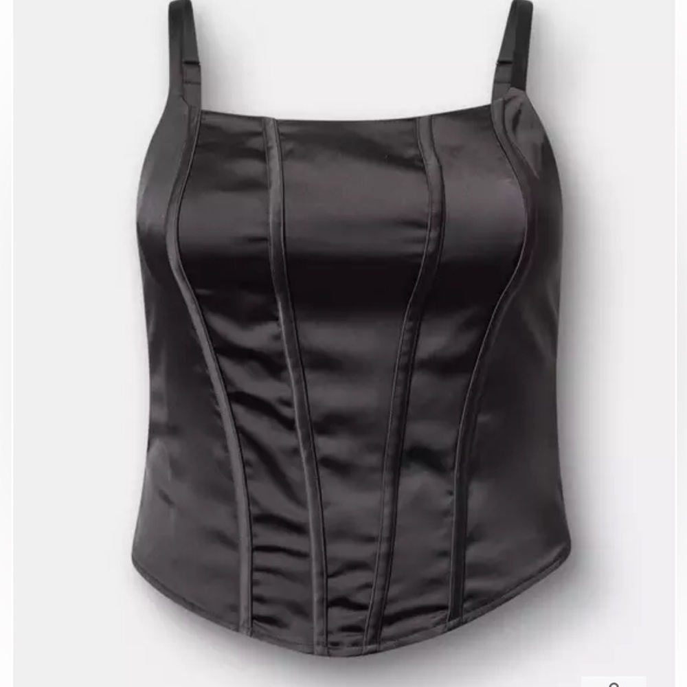 torrid Black Satin Corset Camisole